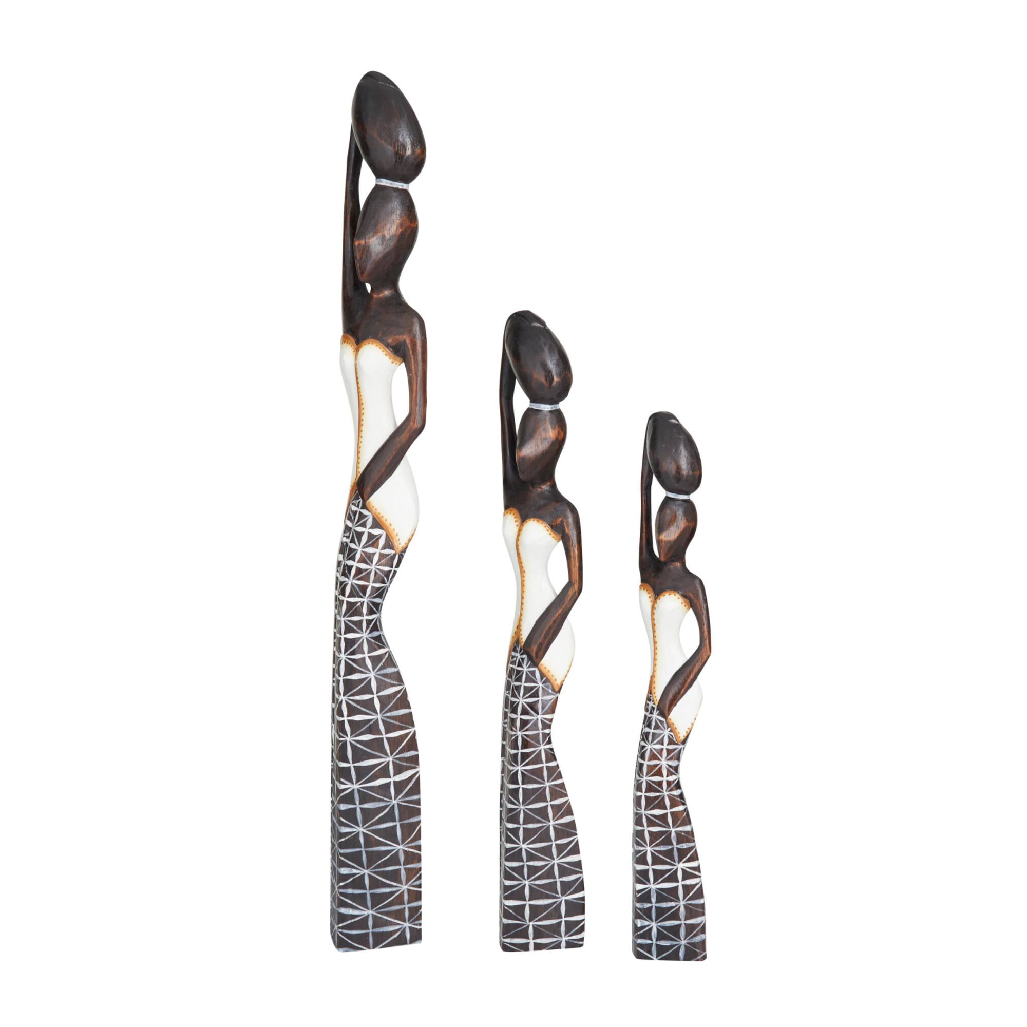Set of 3 Gold Albizia Bohemian Sculpture, 4" x 4" x 4"